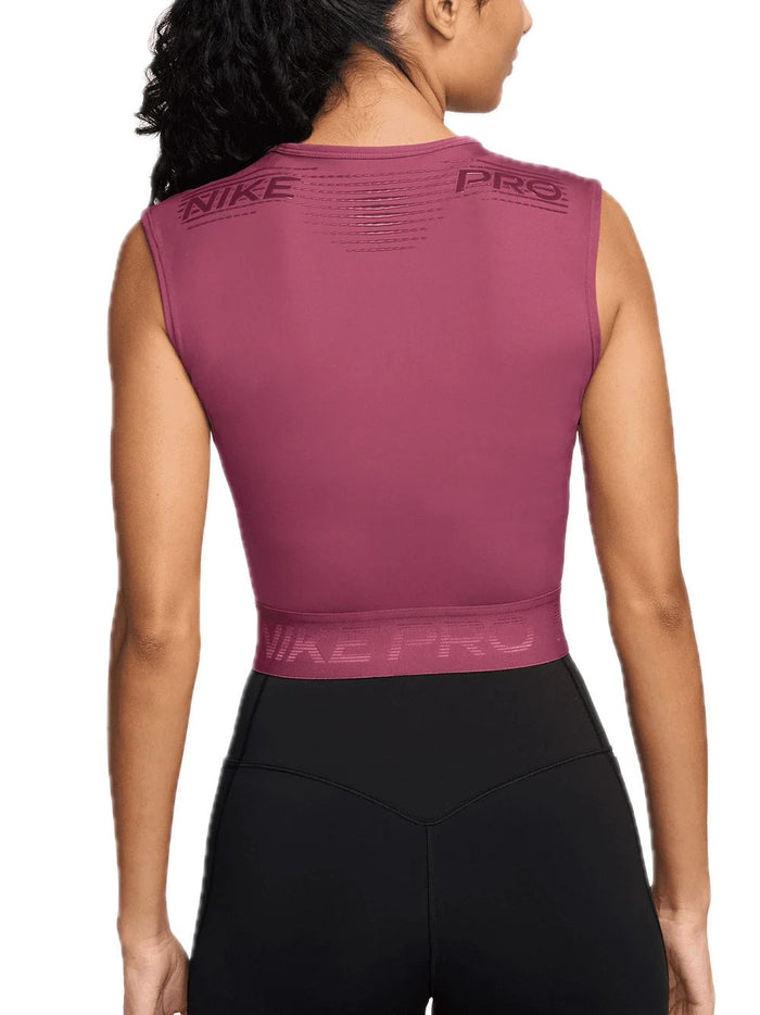 Nike Pro Women's Dri Fit Tank - Sweet Beet White-2