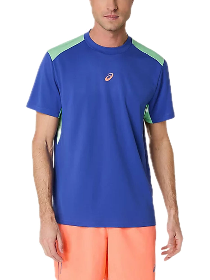 Padel Court Ss Top - Dark Cobalt Menthol