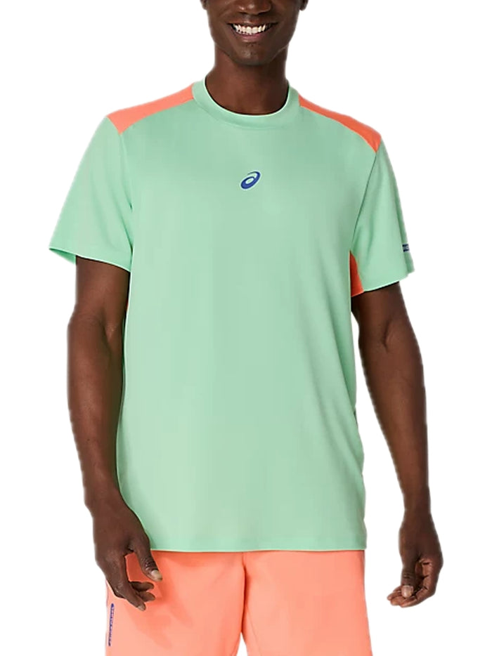 Padel Court Ss Top - Menthol Vivid Coral