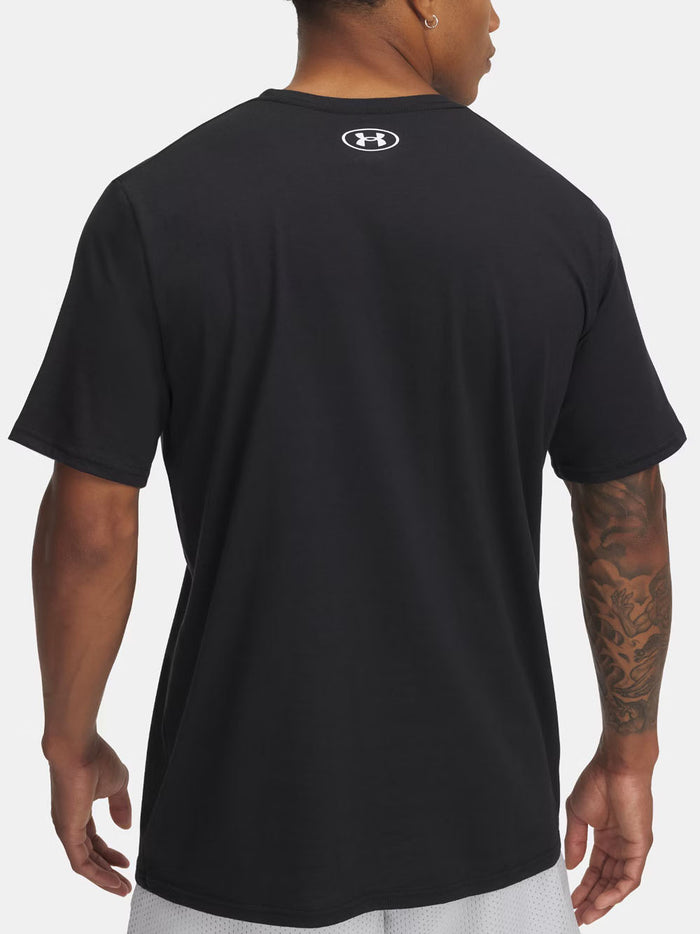 Ua Camo Chest Stripe Ss - Black-2