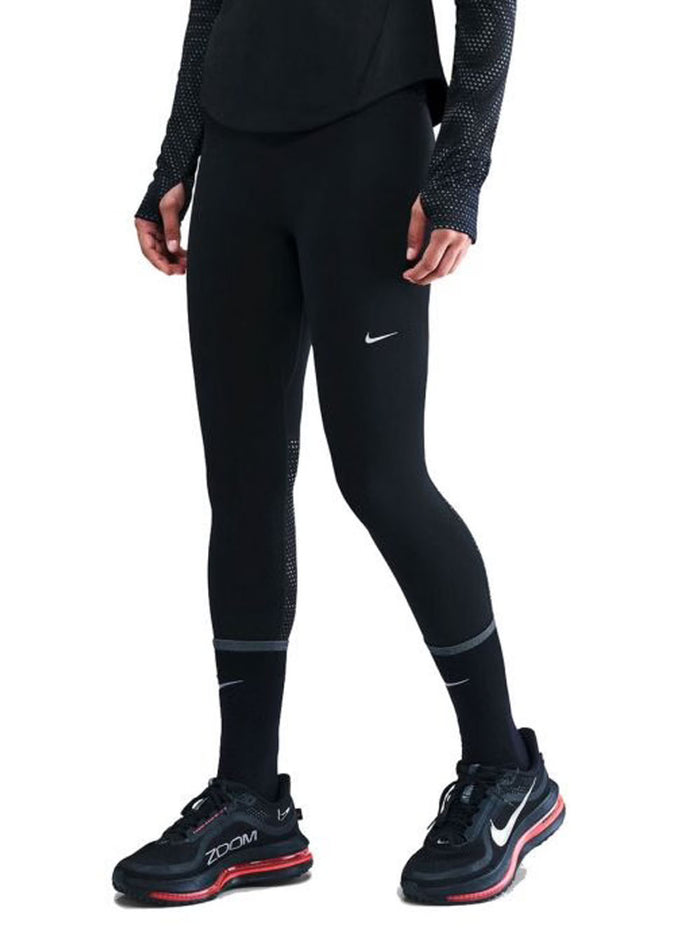 W Nk Df Tempo Hr 7/8 Tght - Black Reflective Silv