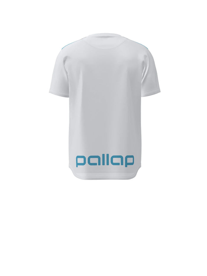 Pallap Men's Tech Tee - White Cyan Blue-2