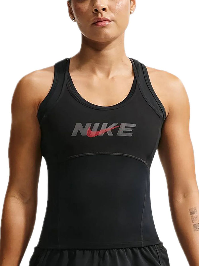 Nike One Women's Dri-Fit Tank - Black University Red White-1
