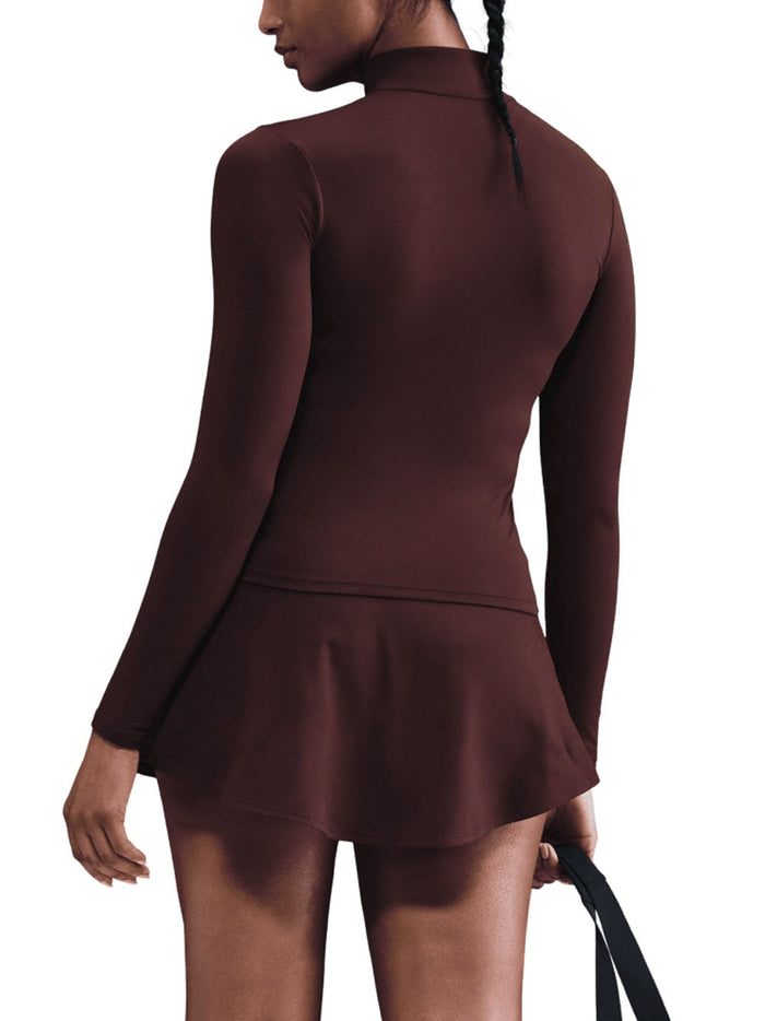 Nike One Fitted Women's Dr-Fit - Burgundy-2