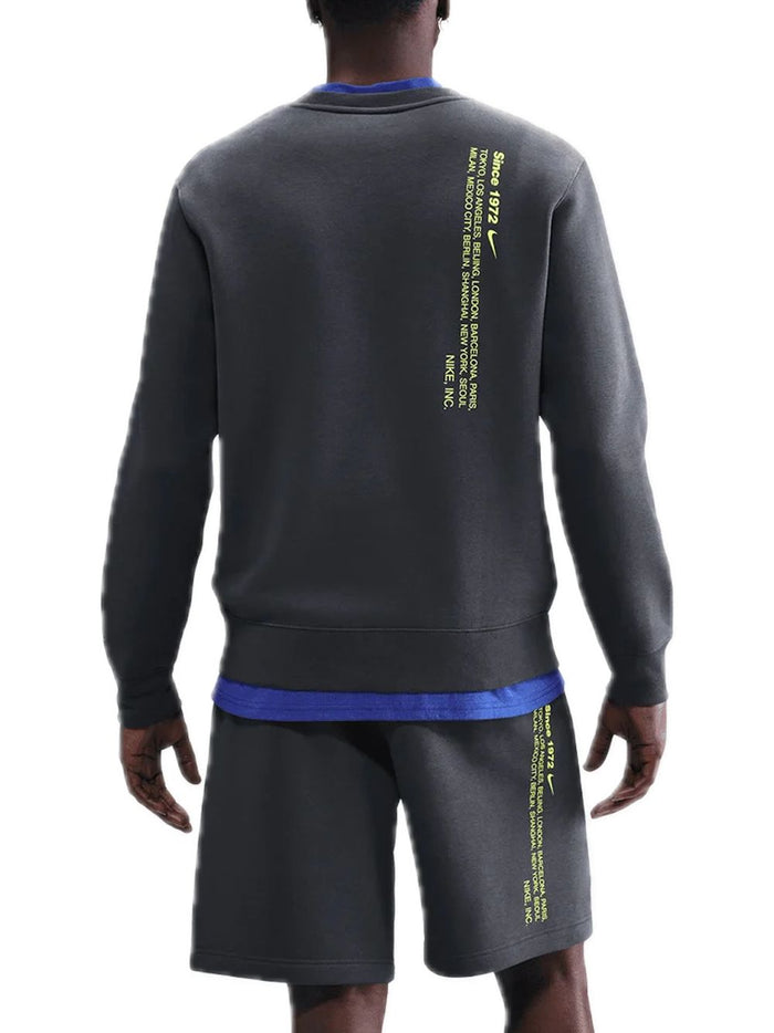 M Nk Club Bb Hoodie Swsh - Anthracite Volt-2
