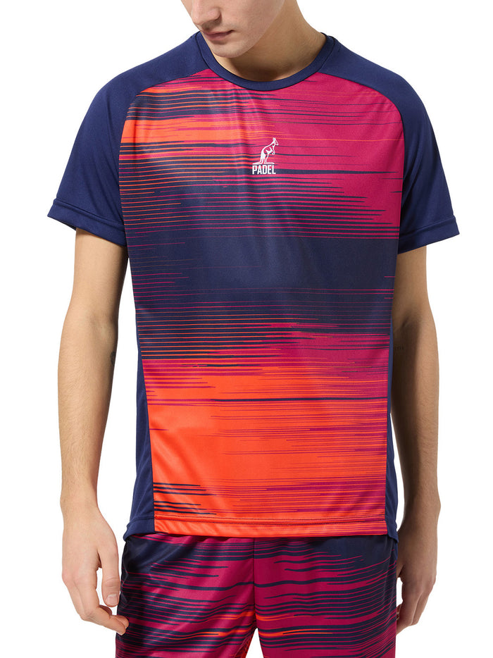 Gradient Lines Ace T-shirt - Blu Cosmo