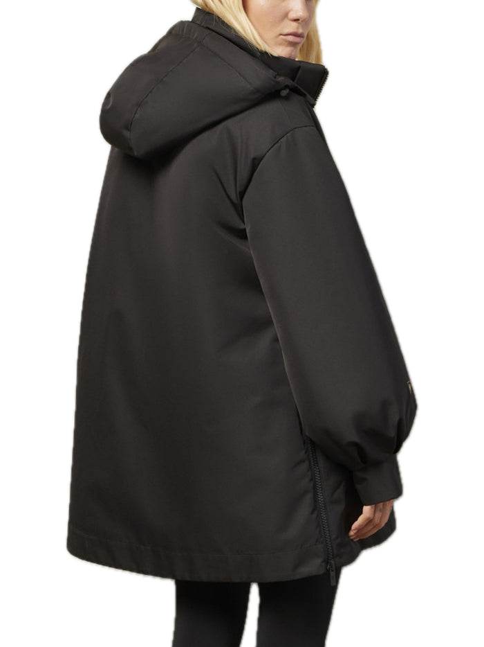 Mch Fcf Wmn Essy Padded Long Rainjkt - Black-2
