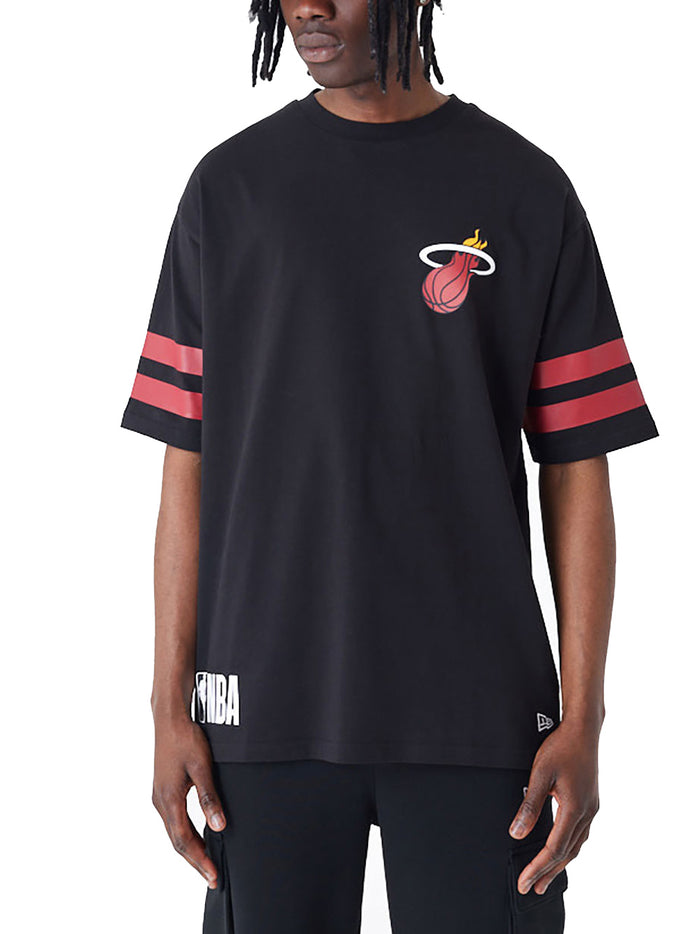 T-Shirt Oversize Miami Heat NBA Arch Graphic - Nero-2