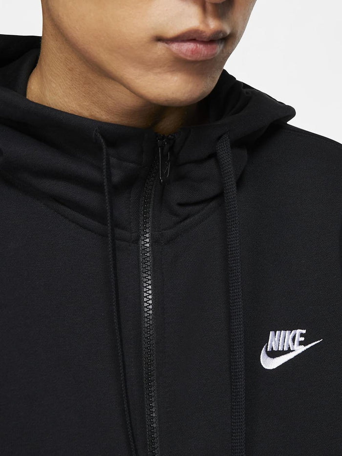 Nike Sportswear Club Felpa con cappuccio e zip a tutta lunghezza - Nero-4