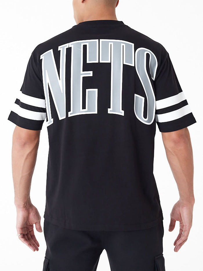 T-Shirt Oversize Brooklyn Nets NBA Arch Graphic - Nero-1