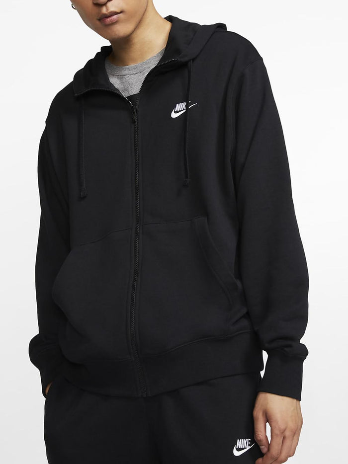 Nike Sportswear Club Felpa con cappuccio e zip a tutta lunghezza - Nero