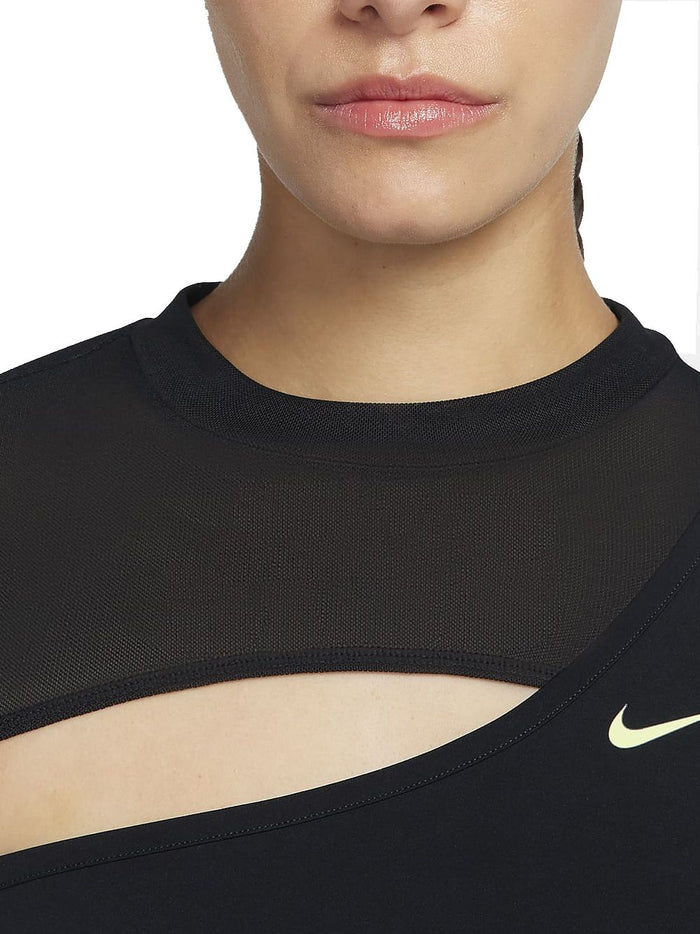 Nike Pro Top corto a manica lunga - Nero/Nero/Light-3